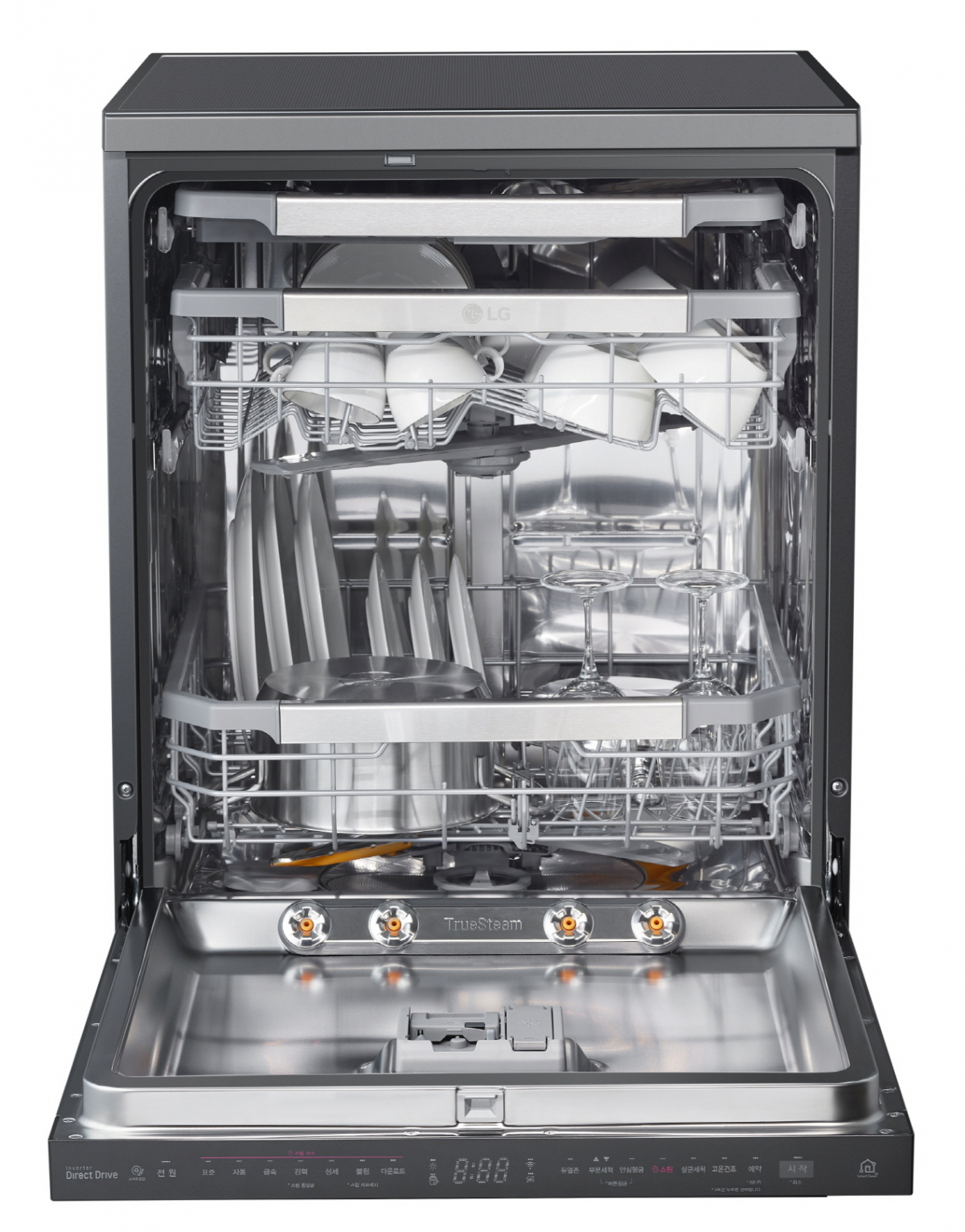 ▲대용량과 스팀 적용한 'LG 디오스 식기세척기 스팀(모델명: DFB22M)'의 제품 사진 (사진제공=LG전자)
