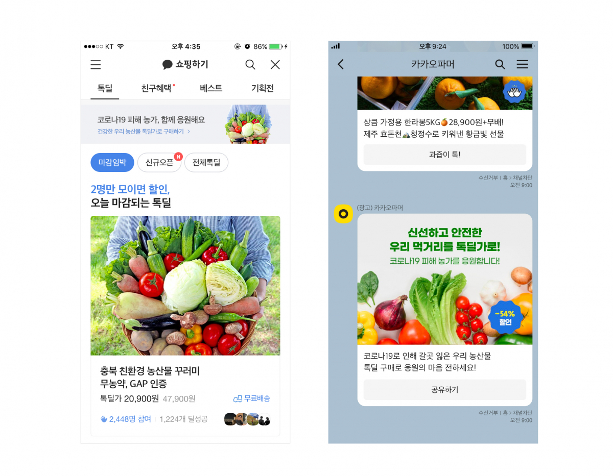 ▲카카오커머스 농수산물 특별 기획전 이미지. (사진제공=카카오커머스)