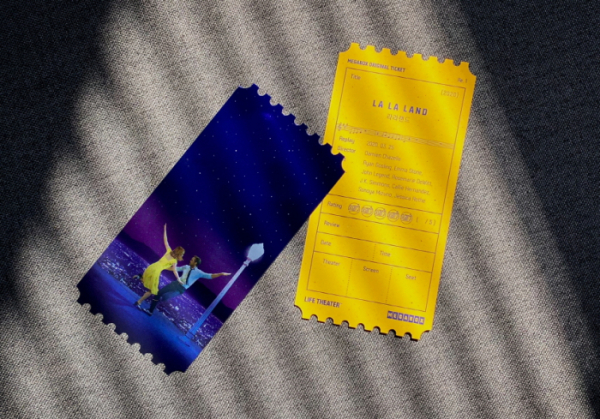 ▲'라라랜드' 오리지널 티켓 이미지(사진제공=메가박스)