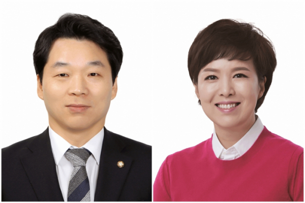 ▲김병관 더불어민주당 후보(왼쪽), 김은혜 미래통합당 후보(오른쪽)