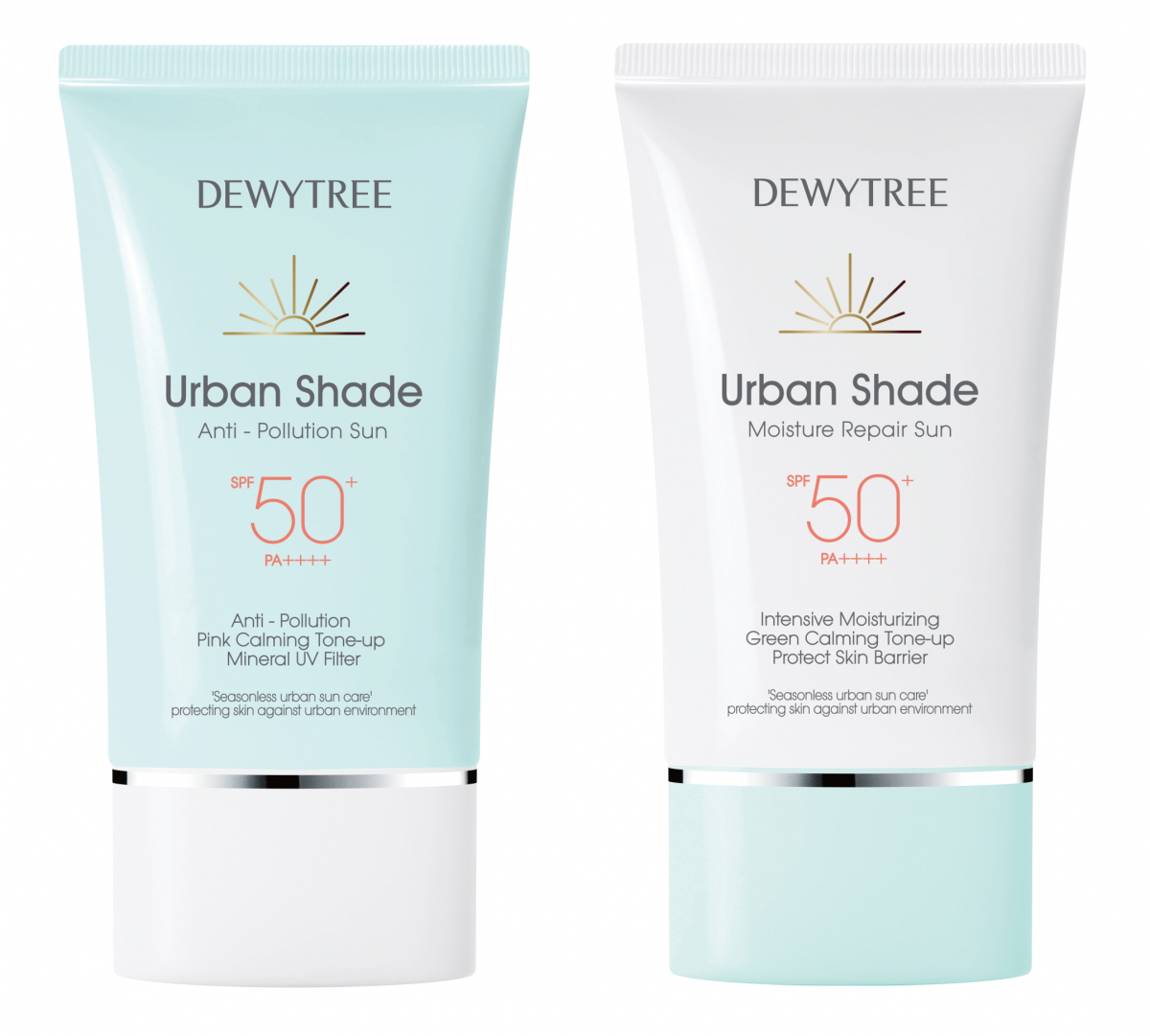 ▲어반쉐이드 안티폴루션 선 어반쉐이드 모이스처 리페어 선 (사진제공=듀이트리)