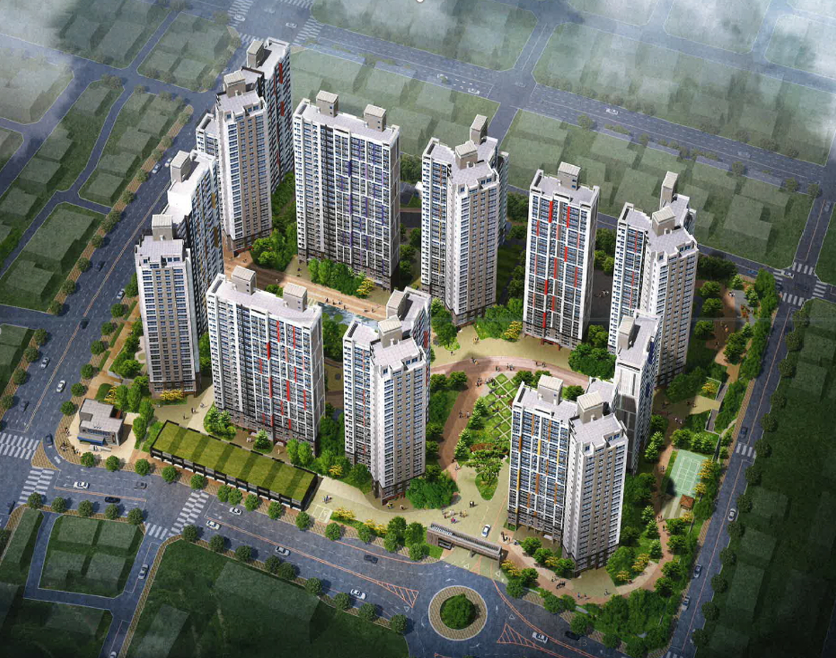 ▲전북 군산시 나운동 '나운 금호어울림 센트럴' 아파트 조감도. (사진 제공=함스피알)