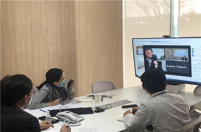 ▲코트라 본사 1층 화상상담장 (사진제공=산업통상자원부)