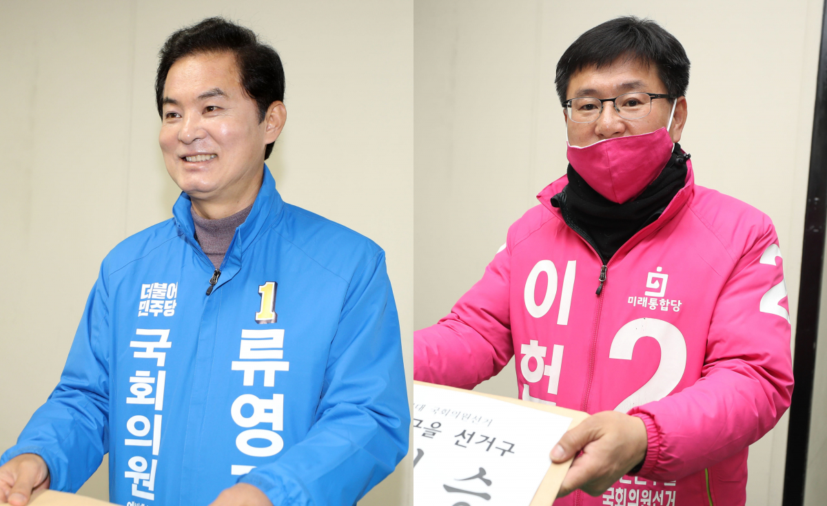 ▲부산진을 류영진(왼쪽) 이헌승(오른쪽) 후보. (연합뉴스)