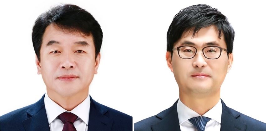 ▲충남 천안시갑 선거구에 출마한 더불어민주당 문진석 후보(왼쪽)와 천안시병에 출마한 이정문 후보. 