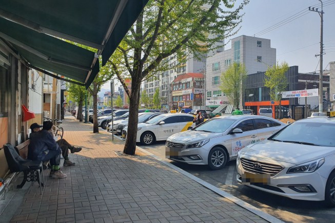 ▲9일 대구 수성구 기사식당 앞.  (대구=유혜림 기자 wiseforest@)