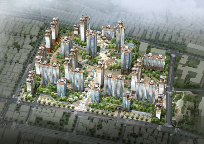 ▲서울 강북구 미아동 미아9-2구역 재개발 단지 조감도. (클린업시스템)