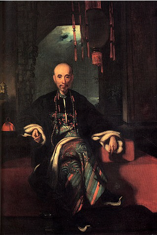 ▲오병감에게 고용된 영국인 화가 조지 치너리가 1830년에 그린 오병감의 유화 초상화.

