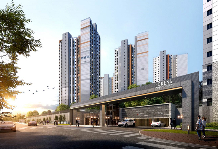 ▲‘포레나 거제 장평’ 아파트 투시도. (자료 제공=한화건설)
