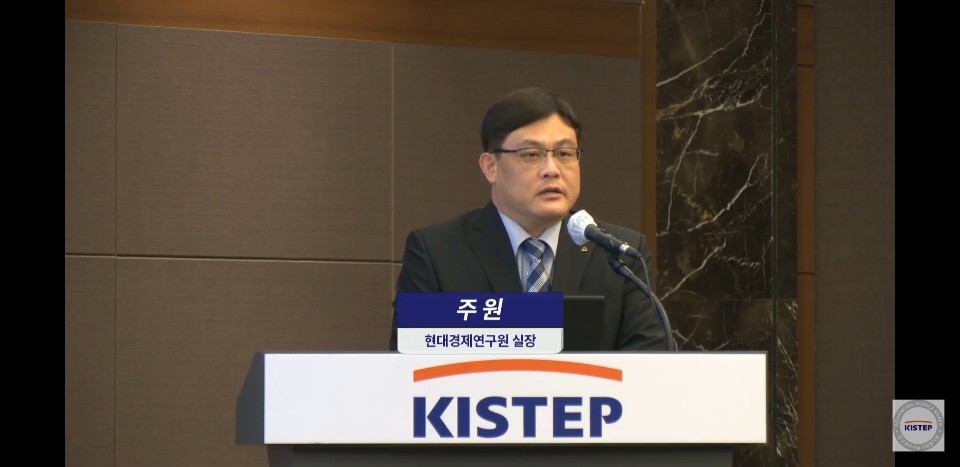 ▲주원 현대경제연구원 실장 ('과학기술계 코로나19 공동현안 토론회' 방송 캡처 )