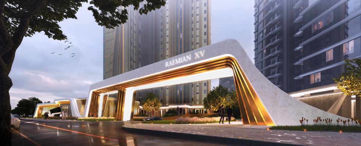 ▲신반포15차 재건축 아파트 '래미안 원 펜타스' 문주 이미지. (사진제공=삼성물산)