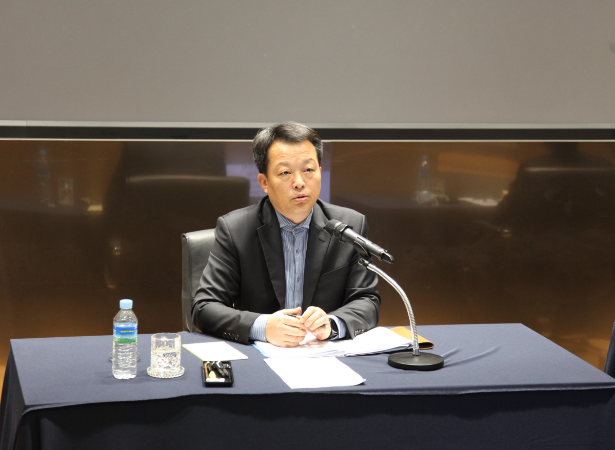 ▲24일 최대현 산업은행 부행장이 항공사 지원 온라인 간담회에서 질의에 답하고 있다. (사진제공=산업은행)