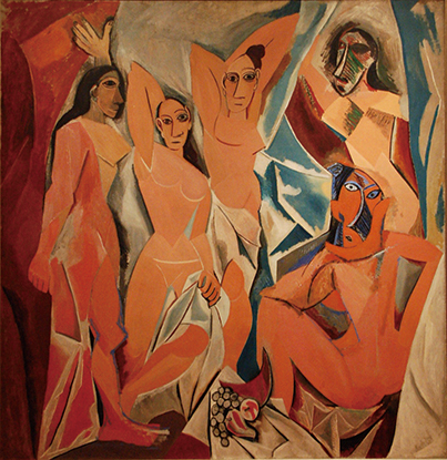 ▲파블로 피카소, ‘아비뇽의 처녀들’(1907), 243.9×233.7cm