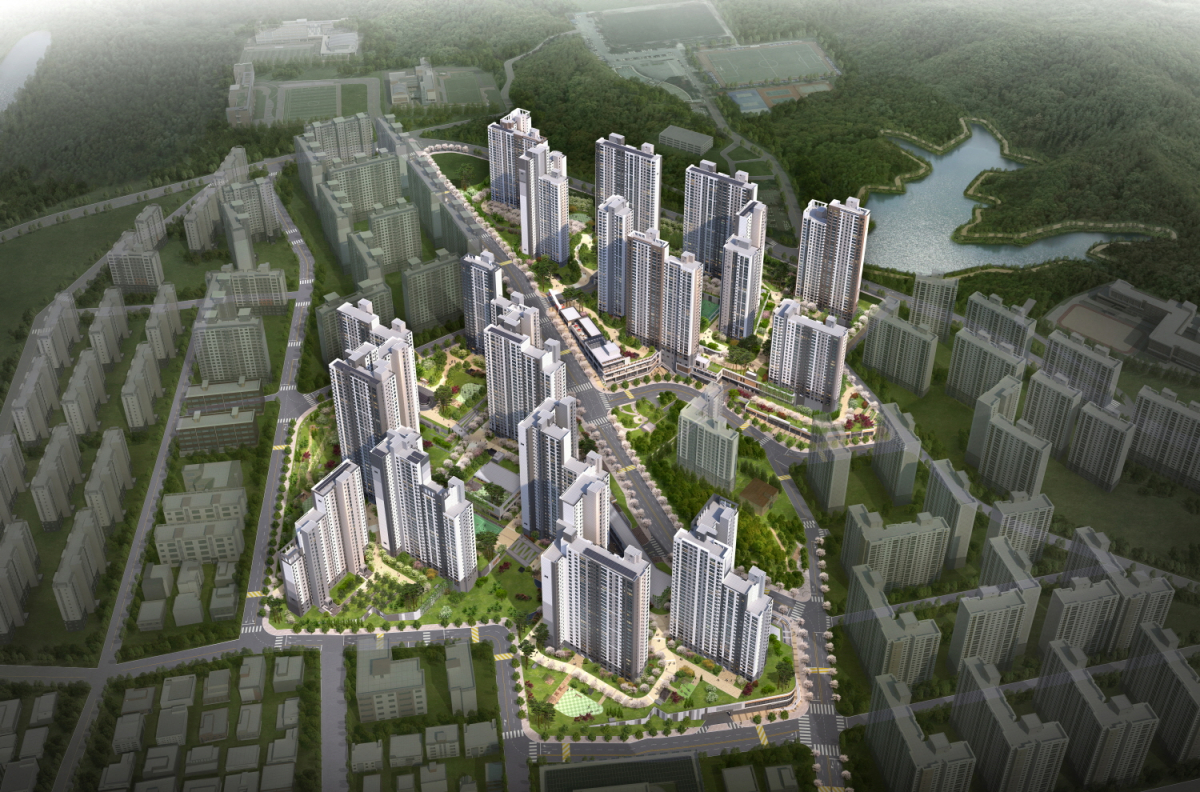 ▲신영이 5월 울산 동구 서부동에서 분양하는 ‘울산 지웰시티 자이’ 아파트 조감도.