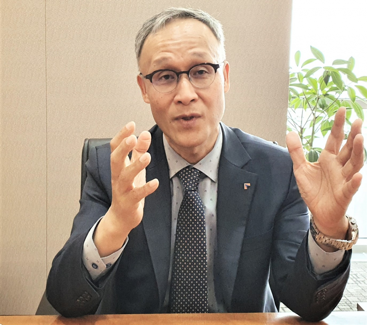 ▲나석진 원장이 지난 22일 금융투자교육원 사무실에서 이투데이와 인터뷰를 하고 있다. 