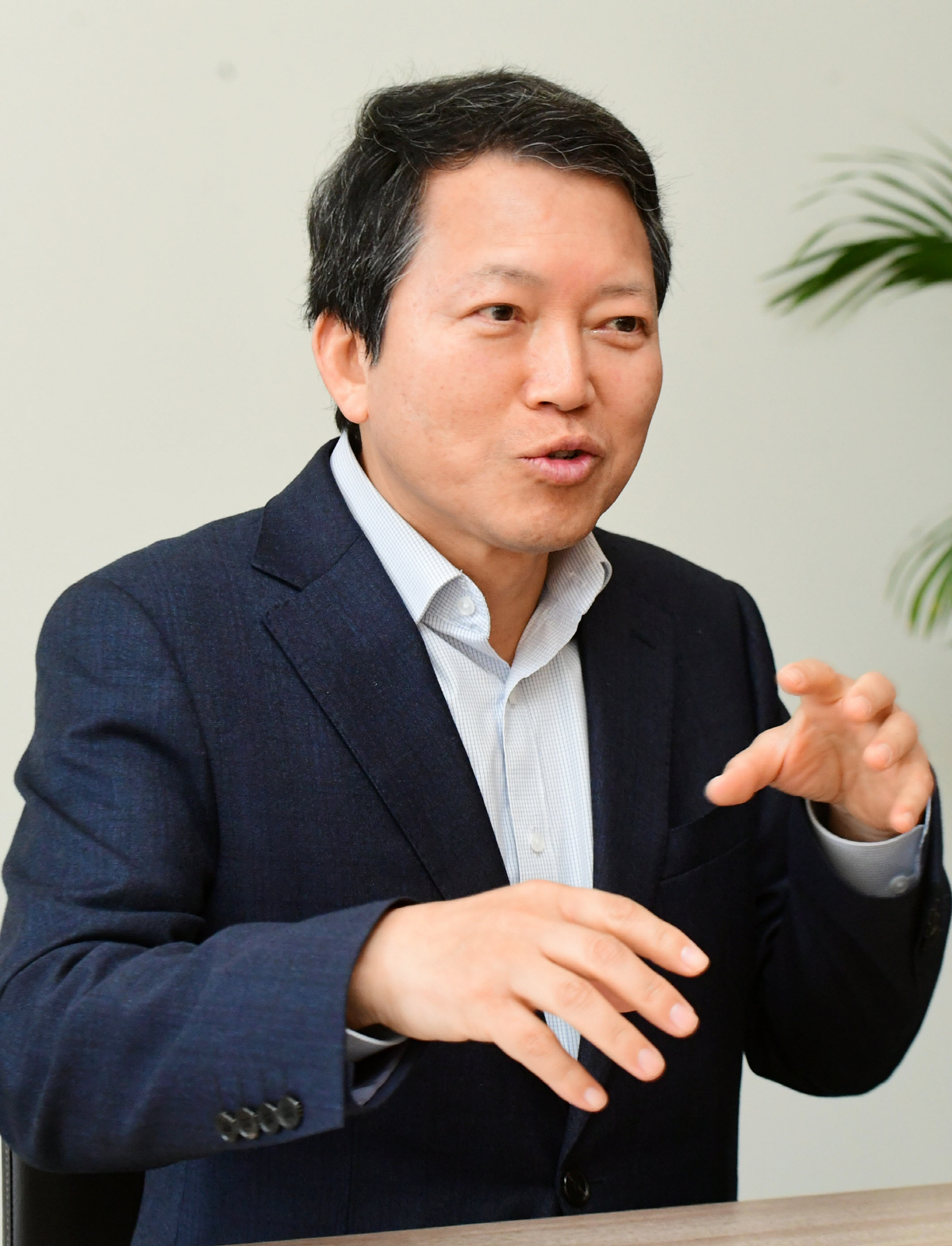 ▲박남기 한국교육행정학회장이 28일 서울 동작구 이투데이빌딩 eT라운지에서 인터뷰를 하고 있다.  (고이란 기자 photoeran@)