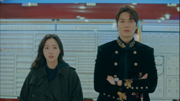 ▲'더 킹-영원의 군주' 이민호, 김고은(사진제공=SBS)