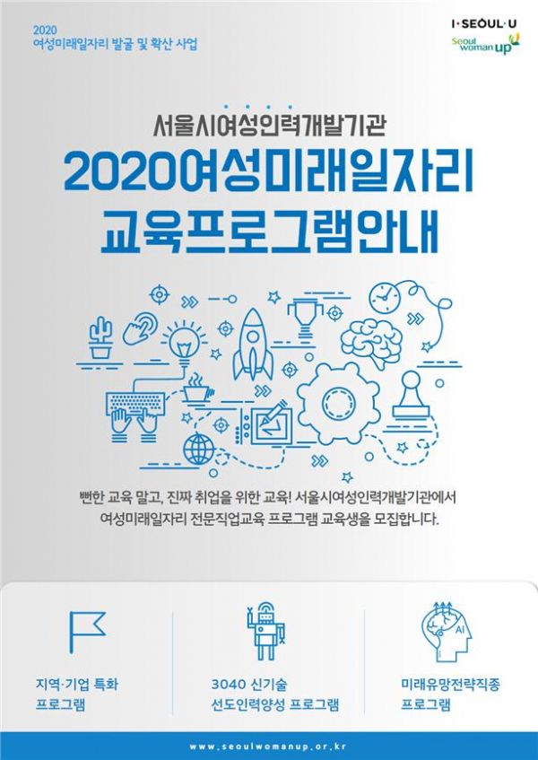 ▲2020 여성미래일자리 발굴 및 확산 사업 포스터 (사진 = 서울시)