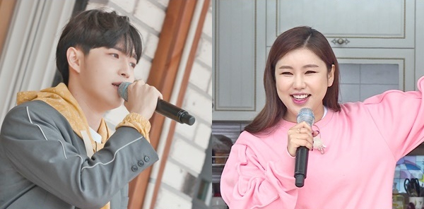 ▲'텔레그나' 김재환, 송가인(사진제공=SBS)