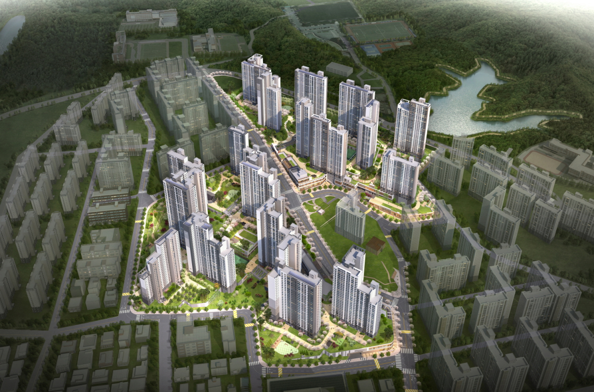 ▲신영이 이달 울산 동구 서부동에서 분양하는 '울산 지웰시티 자이' 단지 조감도.