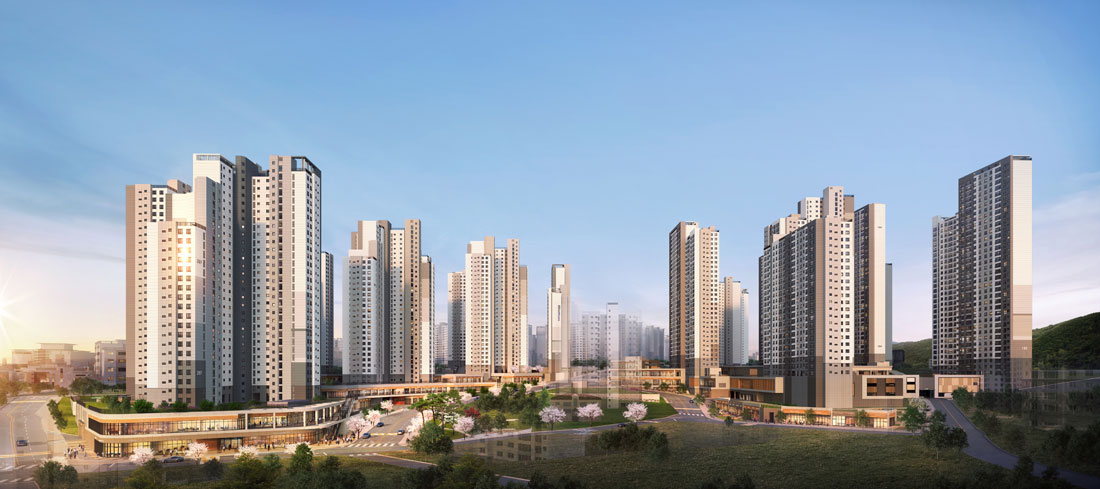 ▲'울산 지웰시티 자이' 아파트 투시도.  (자료 제공=신영)