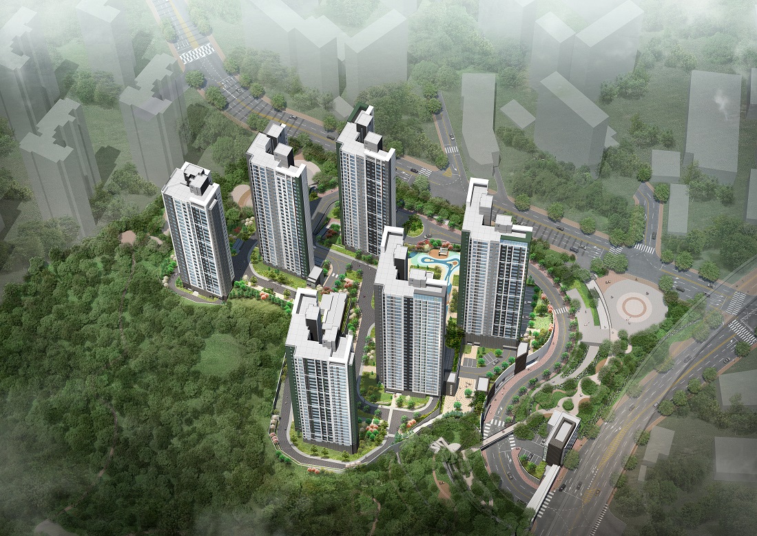 ▲대우건설이 5월 경기 용인시 기흥구 영덕동 일대에 분양하는 ‘기흥 푸르지오 포레피스’ 조감도.