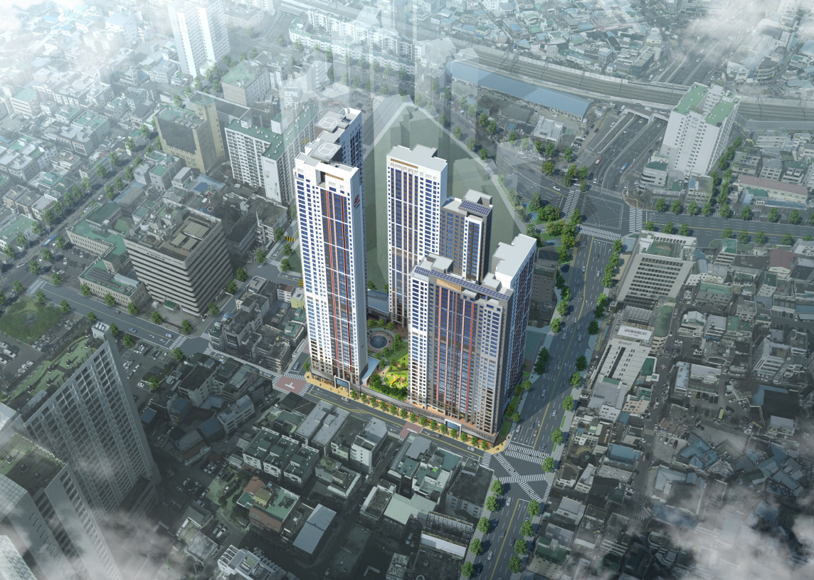 ▲현대건설이 대구광역시 중구 동인동1가 일대에서 분양 중인 ‘힐스테이트 동인 센트럴’ 조감도.