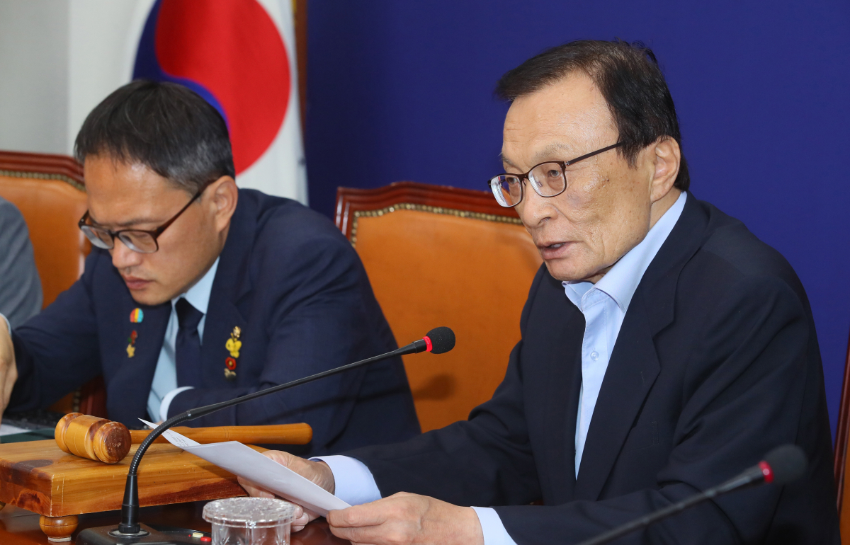 ▲더불어민주당 이해찬 대표가 20일 국회에서 열린 최고위원회의에서 발언하고 있다. (연합뉴스)