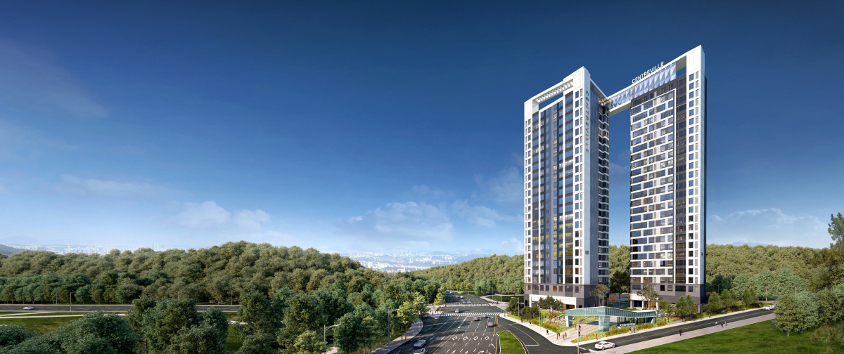 ▲서울 강동구 고덕동 '고덕대우아파트' 재건축 단지인 '고덕 한강 센트레빌'(가칭) 투시도. (자료 제공=동부건설)