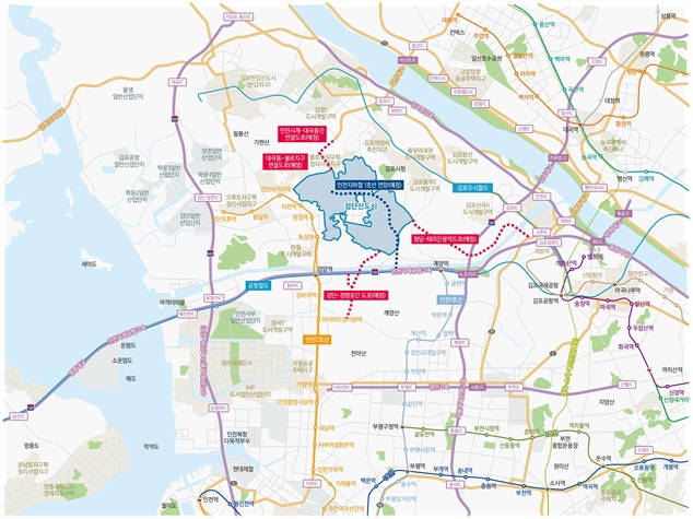 ▲검단신도시 역세권 상업용지 위치도. (LH)