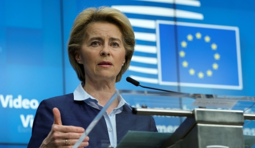 ▲우르줄라 폰데어라이엔 EU 집행위원회 위원장. 로이터연합뉴스 