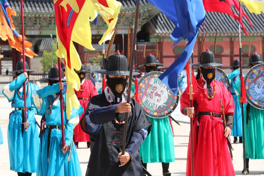 ▲경복궁 수문장 교대의식. (뉴시스)