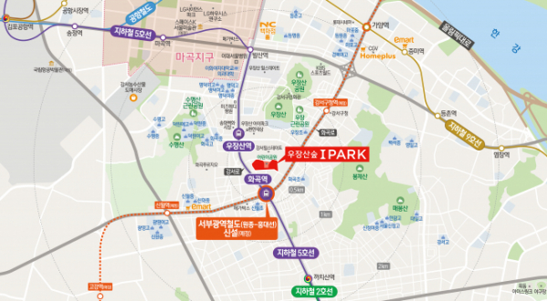 ▲'우장산숲 아이파크' 아파트 위치도. (사진=HDC현대산업개발 홈페이지)