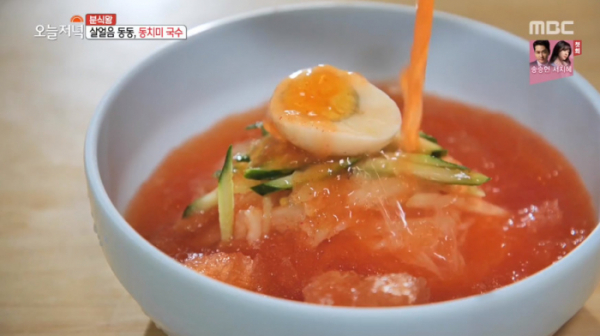▲동치미국수(사진=MBC '생방송 오늘저녁' 방송화면 캡처)