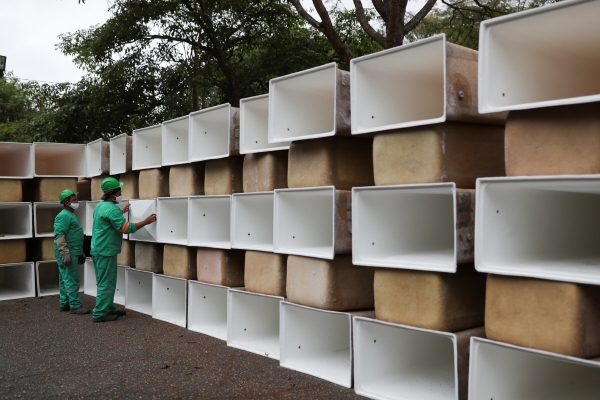 ▲브라질 상파울루의 한 시립묘지에서 14일(현지시간) 직원들이 신종 코로나바이러스 감염증(코로나19) 사망자 증가에 대비해 관들을 안치할 공간을 늘리는 작업을 하고 있다. 상파울루/로이터연합뉴스