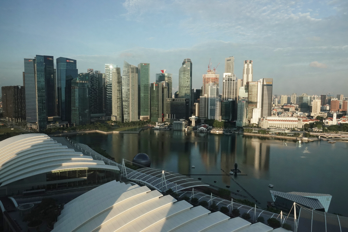 ▲싱가포르 마리나베이 지역 전경. 싱가포르/신화뉴시스 
