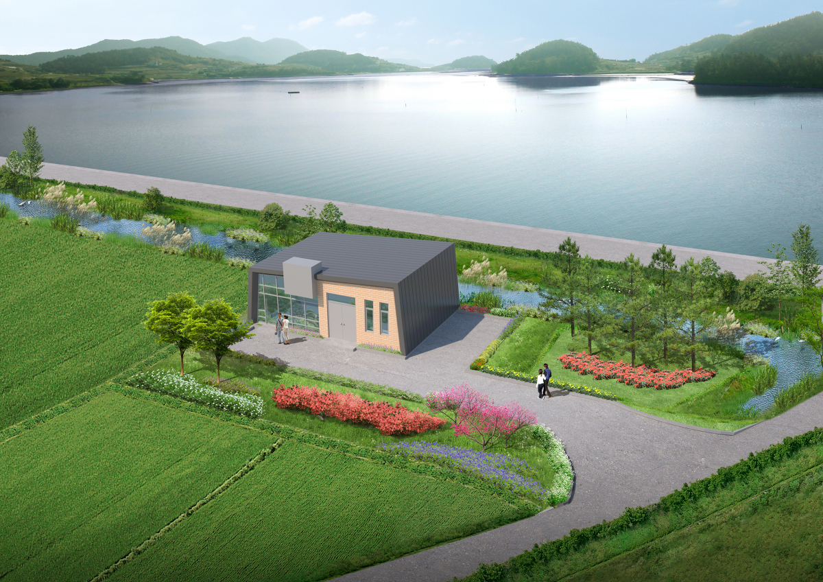 ▲여수시 소라면에 조성되는 달천 하수처리시설 조감도. (자료 제공=롯데건설)