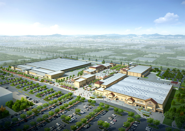 ▲'용산기지 이전 계획(YRP) 다운타운 복지시설 패키지' 공사 조감도. (사진 제공=포스코건설)