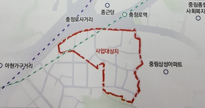 ▲중림동 398번지 일대 위치도. (서울시)