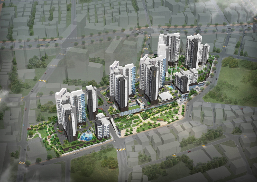 ▲'대치 푸르지오 써밋' 조감도. (자료 제공=대우건설)