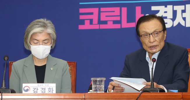 ▲더불어민주당 이해찬 대표가 18일 오후 서울 여의도 국회에서 열린 더불어민주당 외교안보통일자문회의에서 발언하고 있다.  (연합뉴스)