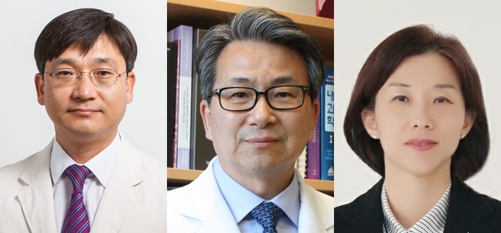 ▲성균관의대 산부인과 이정원 교수(왼쪽부터), 서울의대 내과 이춘택 교수, 국립암센터 암역학연구과 김정선 교수 (사진제공=광동제약)
