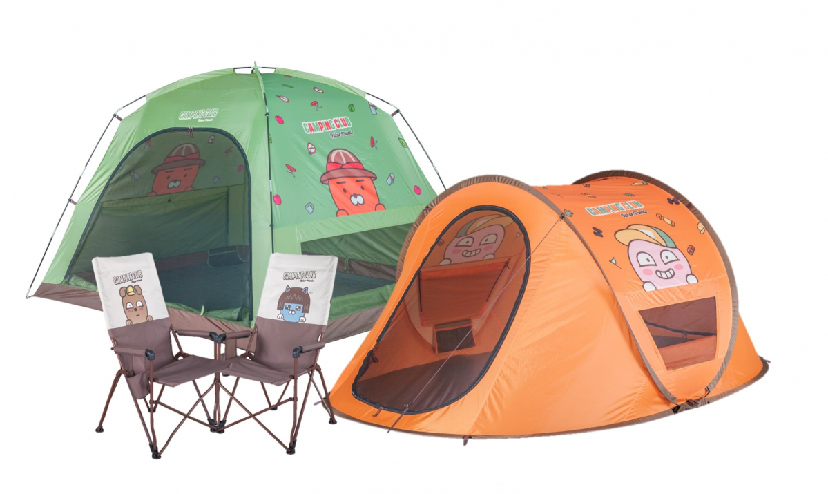 ▲이마트와 카카오프렌즈가 콜라보한 캠핑용품 (사진제공=이마트)