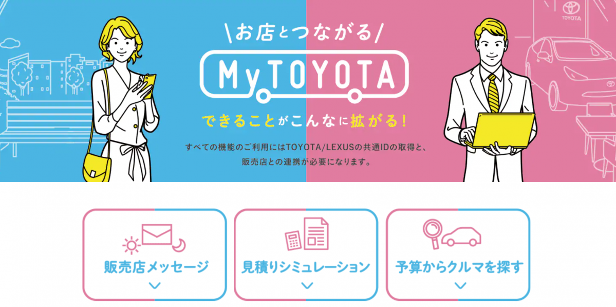 ▲토요타의 온라인 구매 지원 사이트 '마이 토요타'  (출처=토요타 홈페이지 캡쳐)