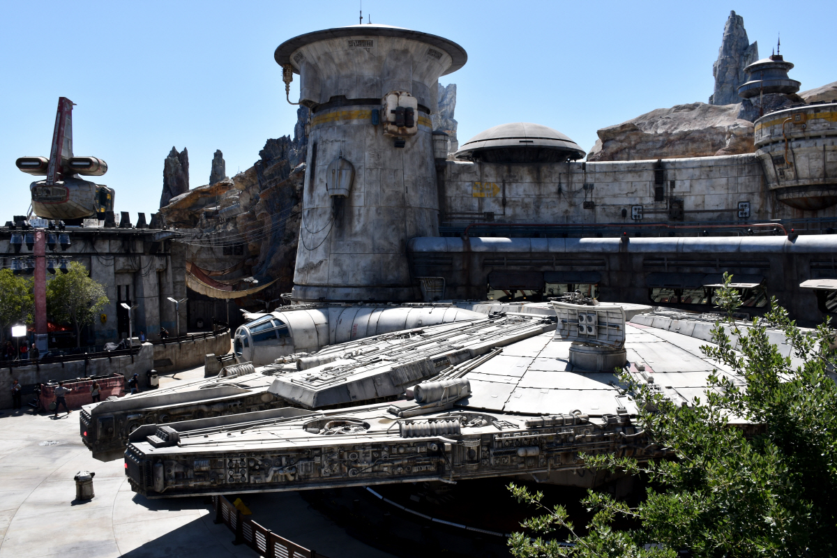 ▲미국 캘리포니아주 애너하임 소재 디즈니랜드 내 스타워즈:갤럭시 엣지 놀이기구 전경. 애너하임/신화뉴시스
