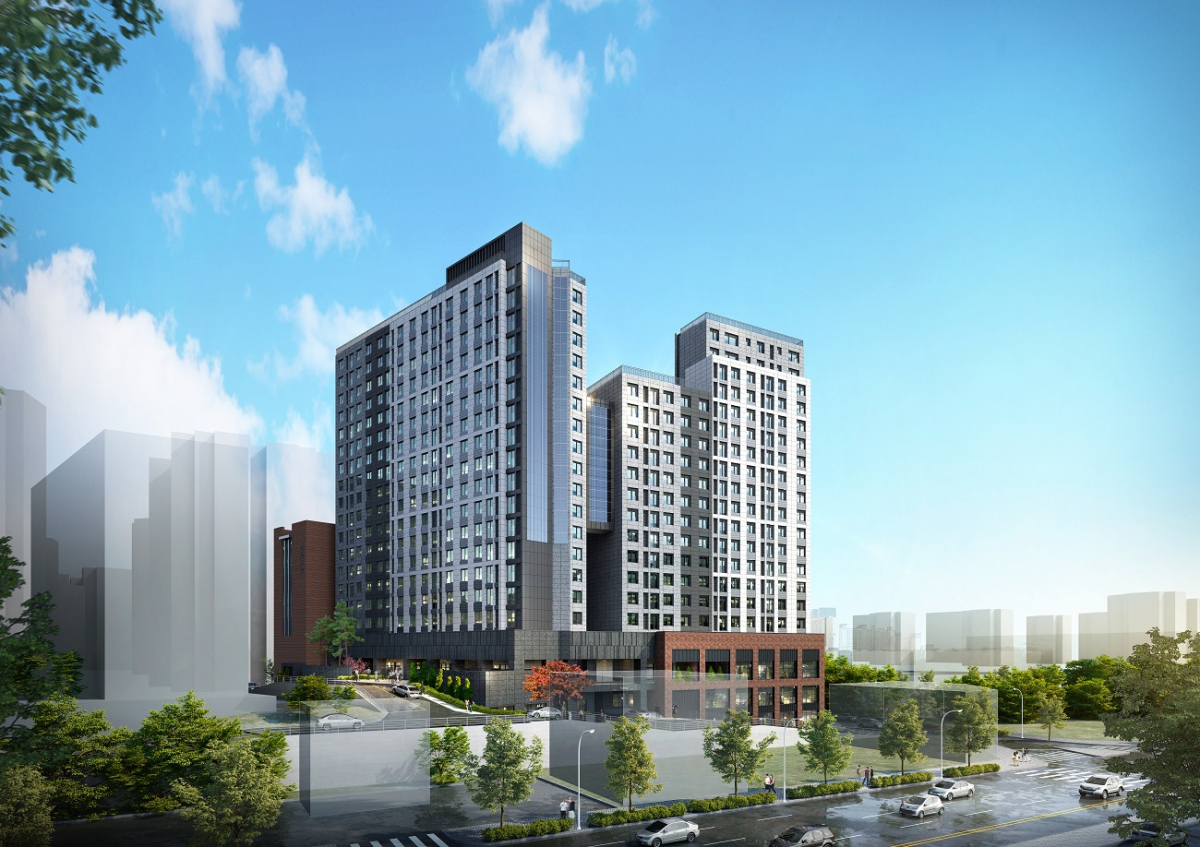 ▲대우건설이 서울 마포구 아현동에 분양하는 ‘아현 푸르지오 클라시티’ 조감도.