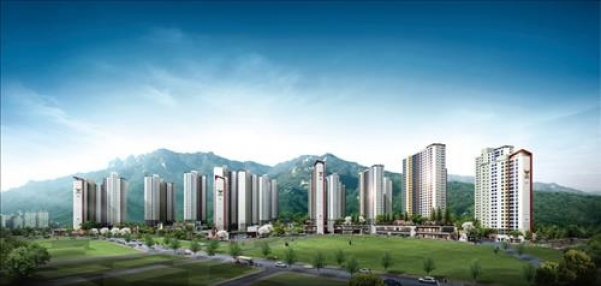 ▲민간공원조성 특례사업으로 분양된 롯데건설 '의정부 롯데캐슬 골드파크' 조감도. (롯데건설)