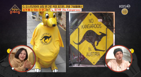 ▲오스트리아 상징문구(사진=KBS2 '옥탑방의 문제아들' 방송화면 캡처)