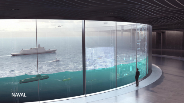 ▲퀘스타 어워즈 2020 수상작인 한화시스템의 해양시스템 소개장면 (사진제공=한화시스템)