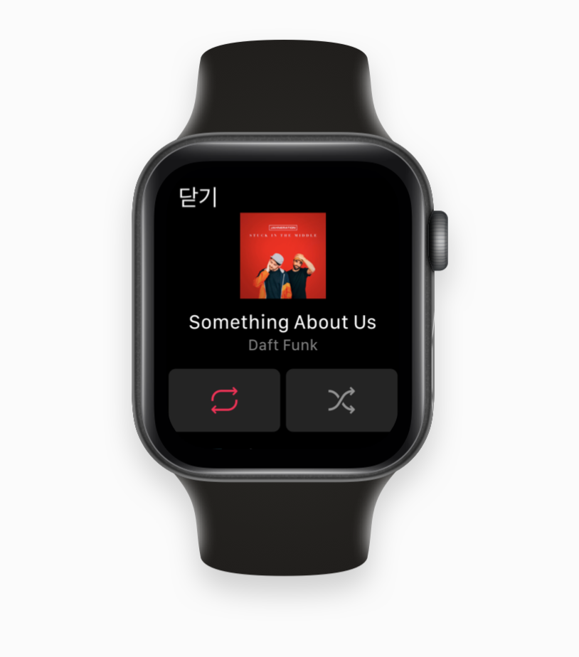 ▲애플워치에서 바이브 재생하는 모습.  (사진제공=네이버)